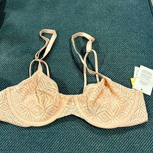 NWT Auden 32a pink unlined Demi coverage underwire bra